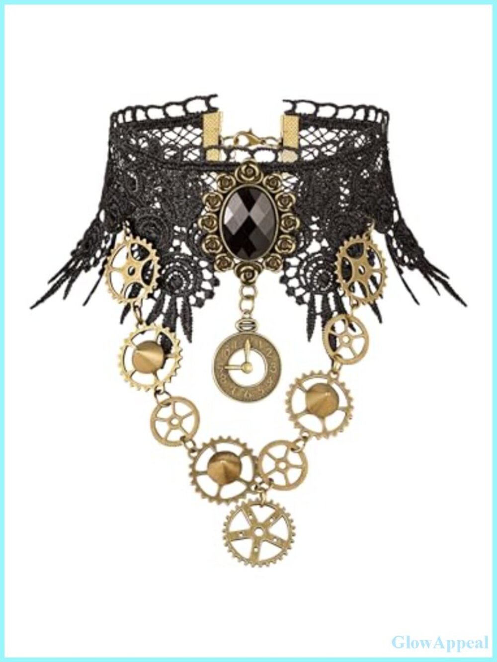 Gothic Victorian Lace Choker Necklace Steampunk Vintage Costume Jewelry